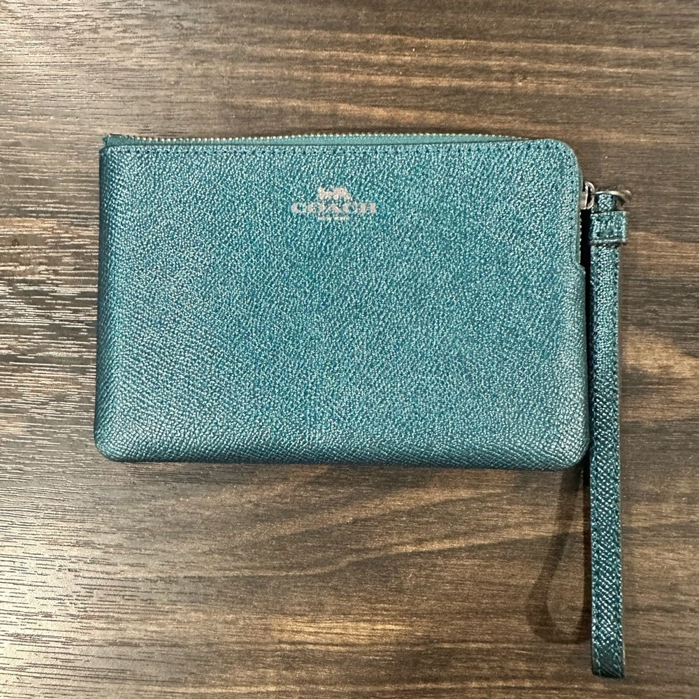 Coach Turquoise Wristlet